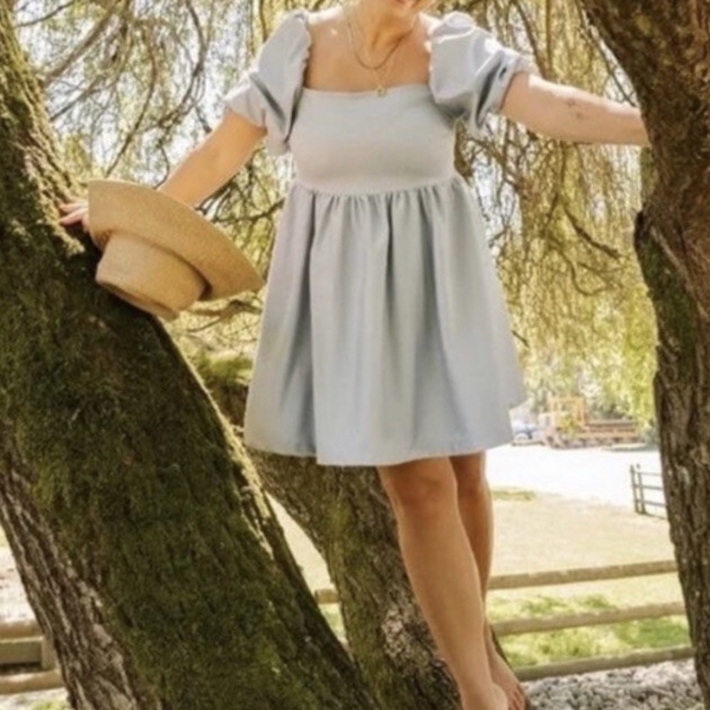 Smash and Tess and JH: THE SUNRISE MINI DRESS IN SKY BLUE - Picture 3 of 3